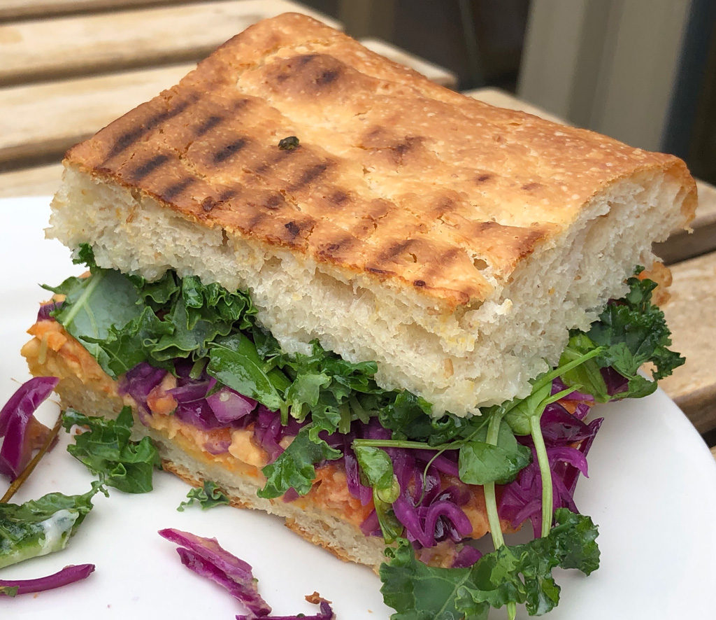 A light lunch at Wild Flour Bakery in Banff, on our drive from Calgary to Jasper via Banff