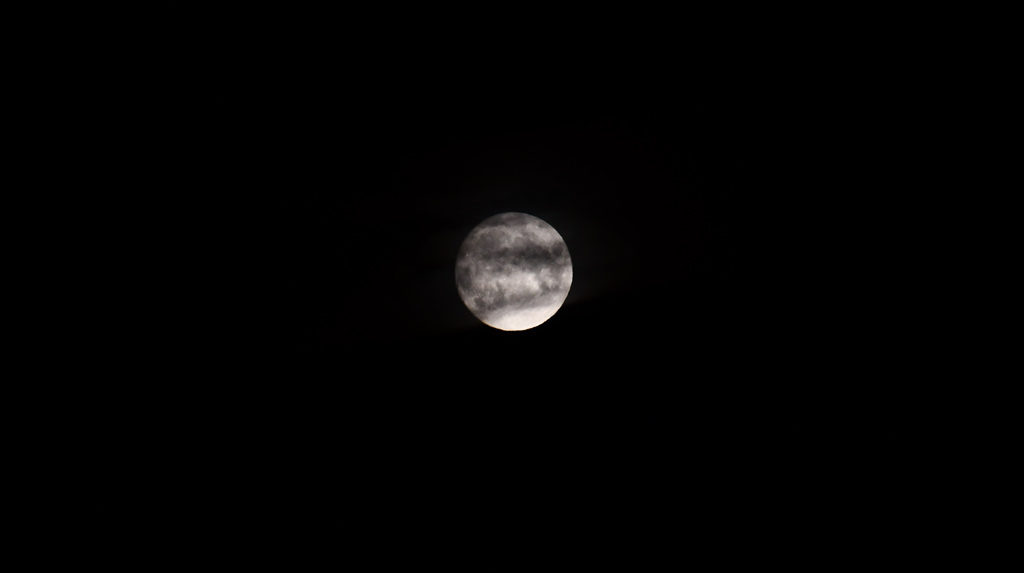 Full moon night in Jasper National Park. 