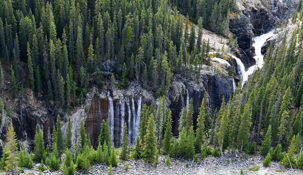 Waterfall view from Columbia Icefields Skywalk