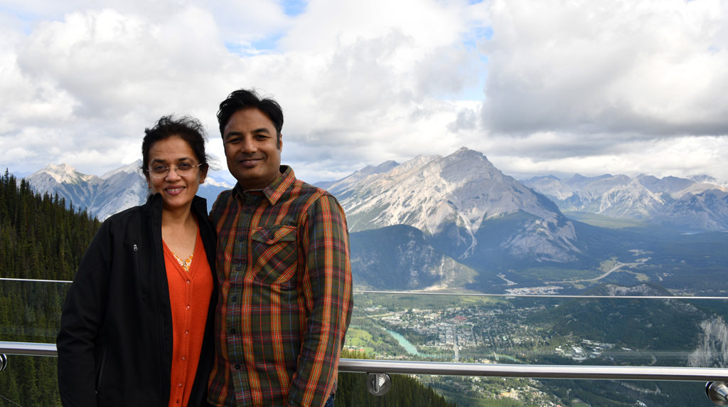 I hope you enjoyed the touring Canadian Rockies with us. This is the view from Sulphur mountain with Banff town below.