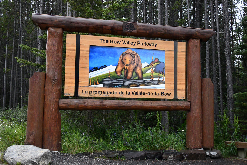 This is a welcoming sign for the Scenic Bow Parkway Hwy 1A. This drive is one of the top things to do in Banff.