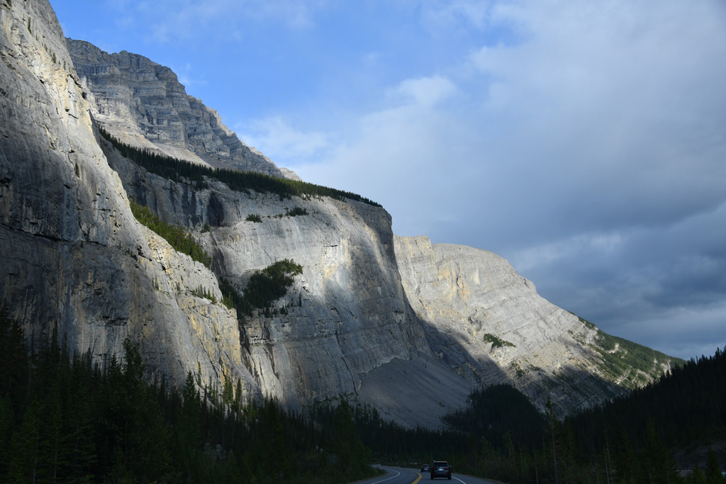 Enormous mountains on Jasper to Banff Drive 