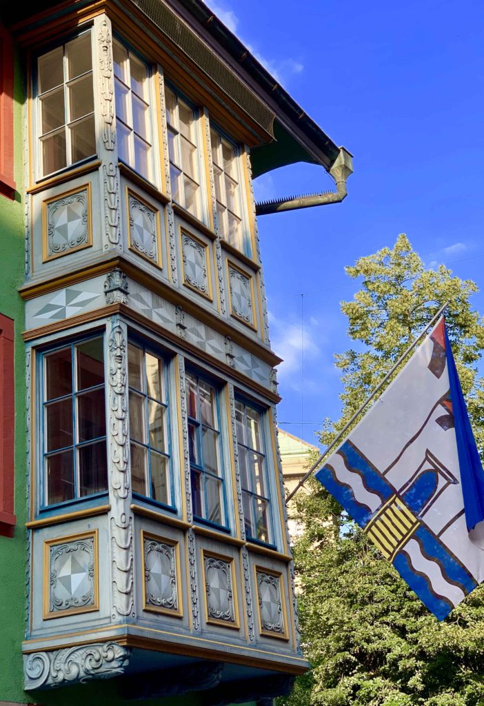 Augustinergasse with its romantic oriel-windowed houses