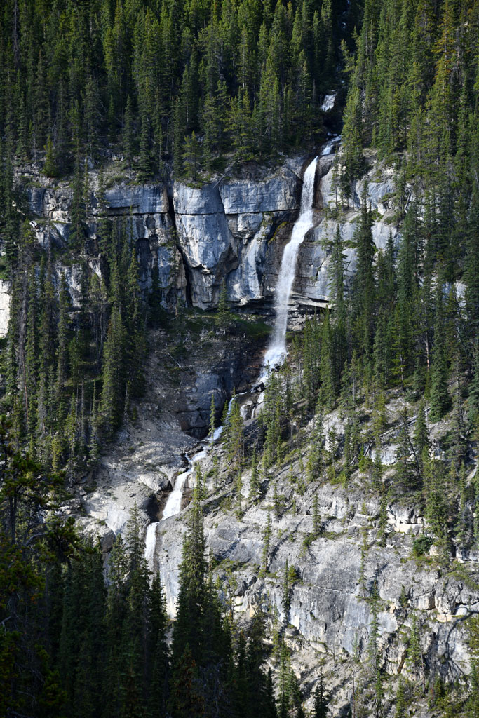 Waterfalls on the drive from Jasper to Lake Louise