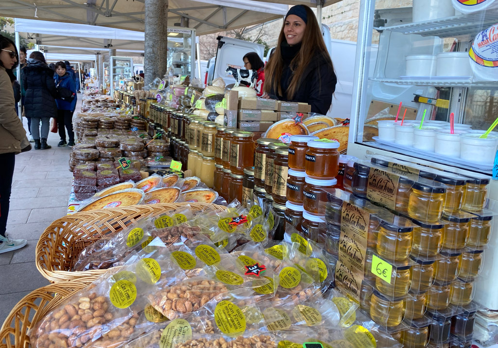 Honey, nuts, and snacks produced by the Spanish mountain villages around Montserrat.