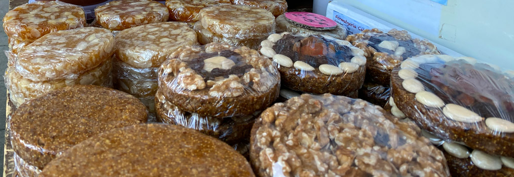 Figs and nut cakes in Montserrat, made by local villagers.