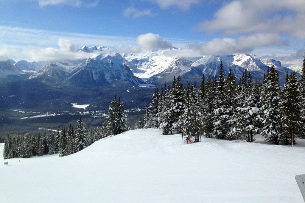 Ski the Big 2 in Banff National Park - the top thing to do in Banff in winter.