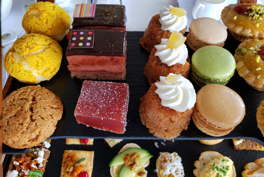 Scrumptious pastries served at afternoon tea in Fairmont Banff Springs.