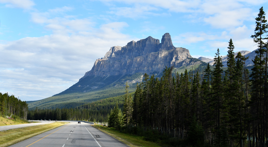 Castle Mountain in Banff, Alberta, Canada offers of the most majestic views in Banff