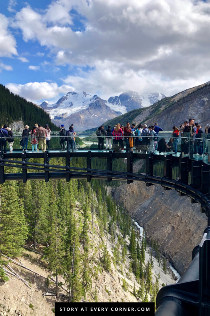 pin glacier Skywalk in Alberta, Canada