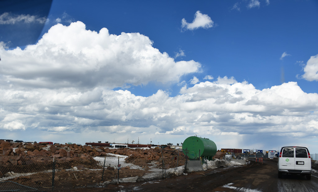 Pikes Peak Parking lot under construction at Pikes Peak in 2019.