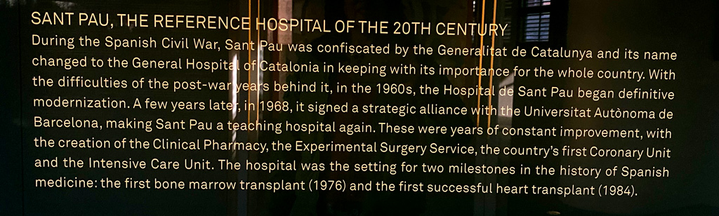 Hospital Sant Pau, A reference hospital of the 20th Century