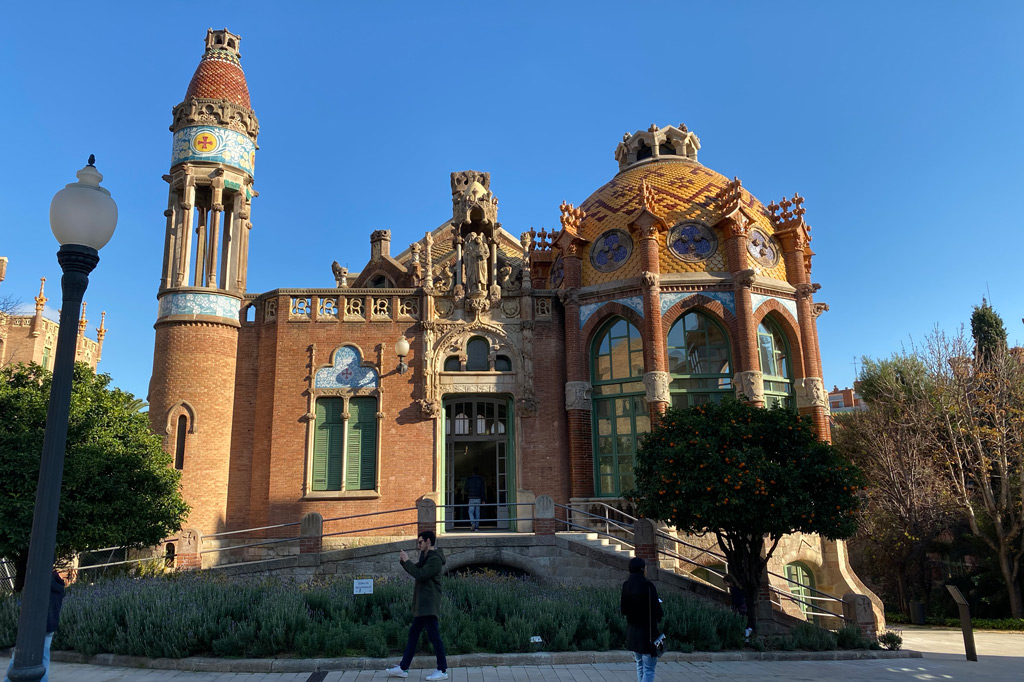 One of the six pavilions in Hospital Sant Pau in Barcelona