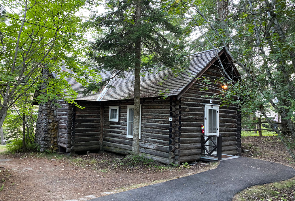 Cabin in Lake McDonald Lodge in Glacier National Park