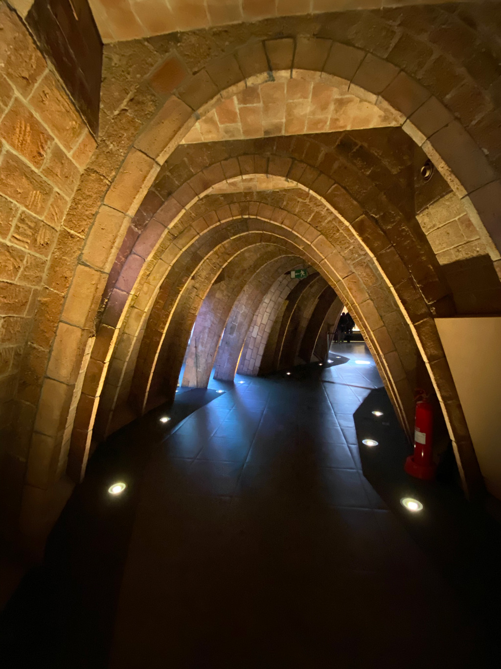 An archway in the attic of La Pedrera in Barcelona.