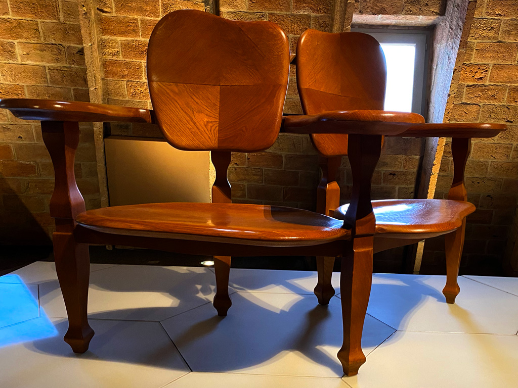 Gaudi's twin chair design in Casa Mila, Barcelona