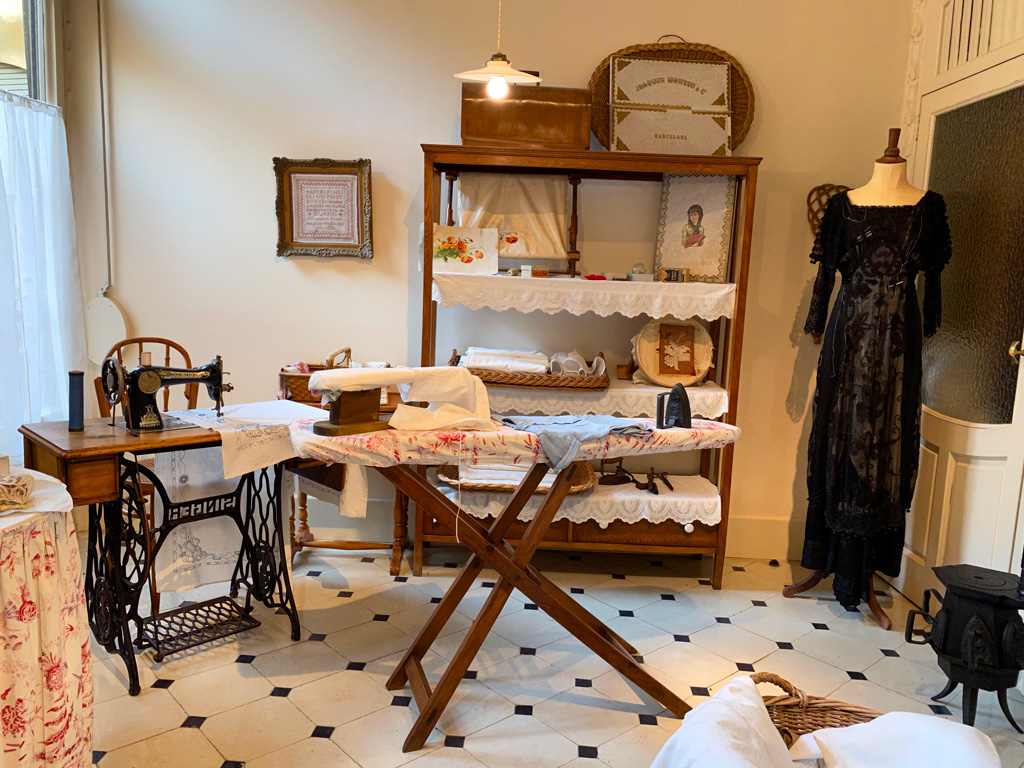 Workspace where the house keepers took care of mending, sewing, laundry and many chores for the La Pedrera tenant family.