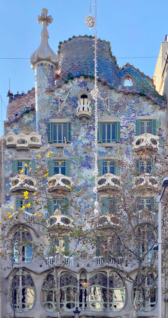 Casa Batllo in Barcelona, Spain. Architecture by Antoni Gaudí.