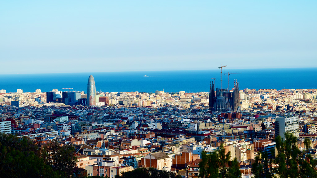 Torre Agbar (Torre Glòries) in Barcelona, Spain. Architected by Jean Nouvel, a famous Frent architect.