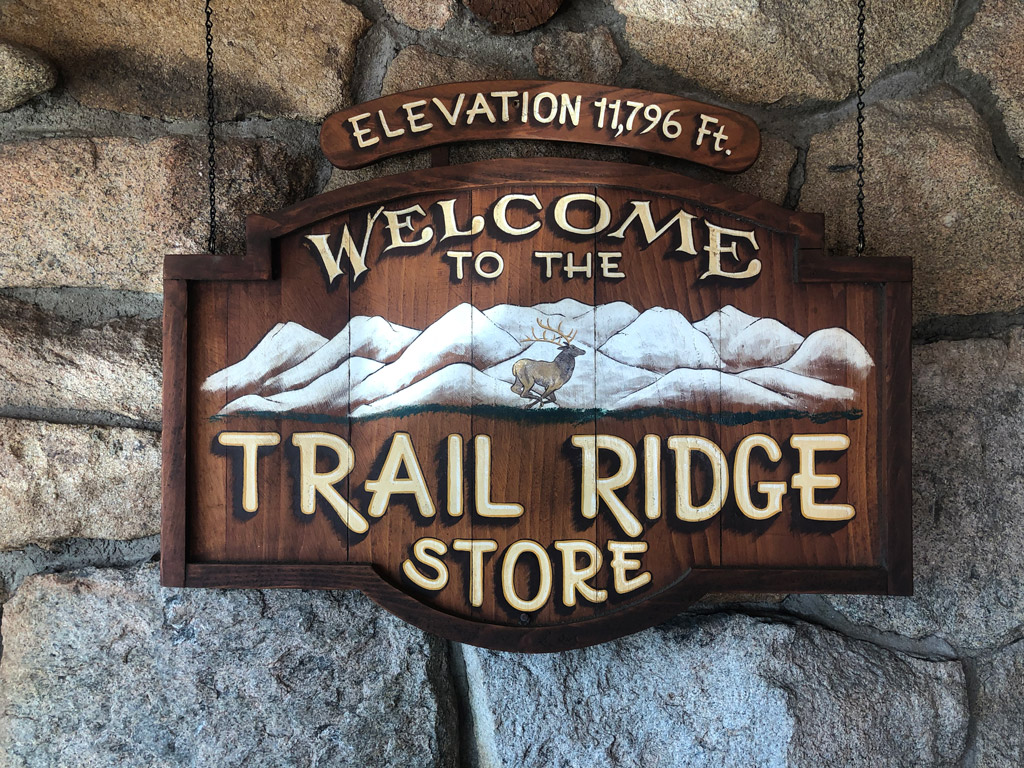 Alpine visitor center sign, Rocky Mountain National Park