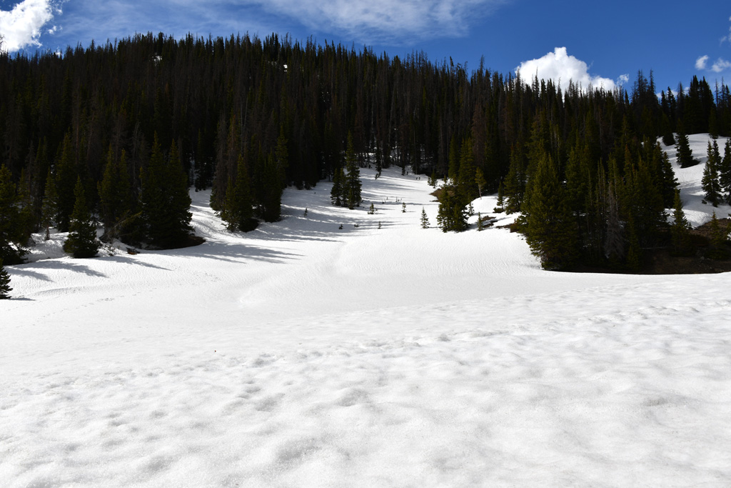 Milner pass, Rocky Mountain National Park, snow slopes