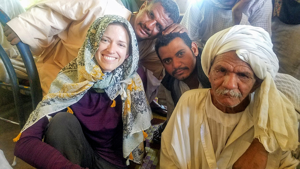 Alissa sharing fun times with a family in Sudan.