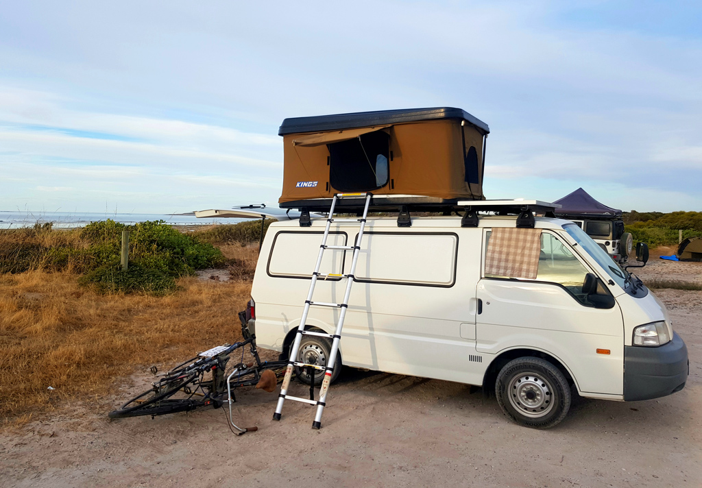 Camper van living in Australia during the 2020 pandemic.