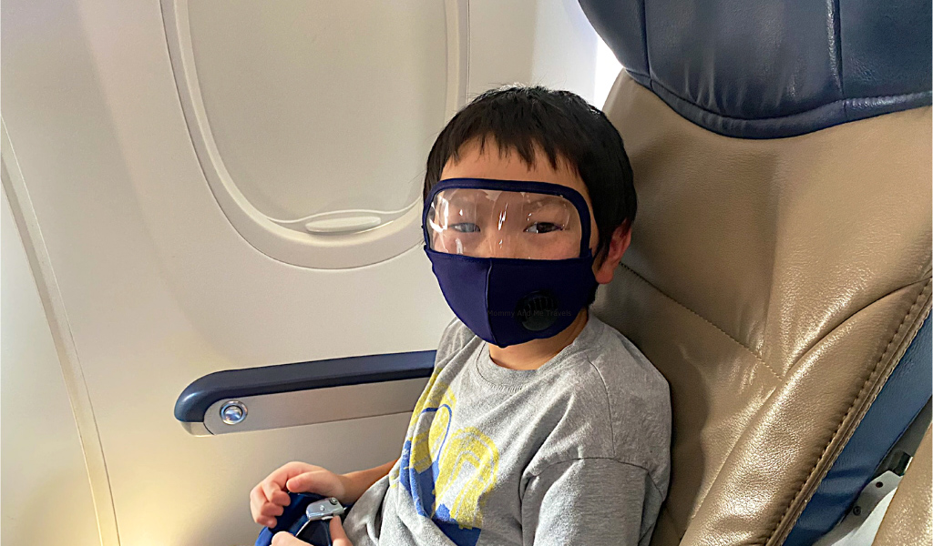 Airline travel in 2020 with PPE. picture by Tiffany.