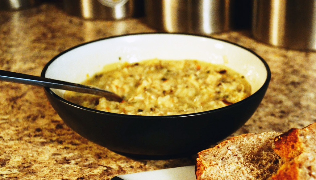 Gerstensuppe, a hearty Swiss Alp Barley Soup, is a vegan food of Switzerland 