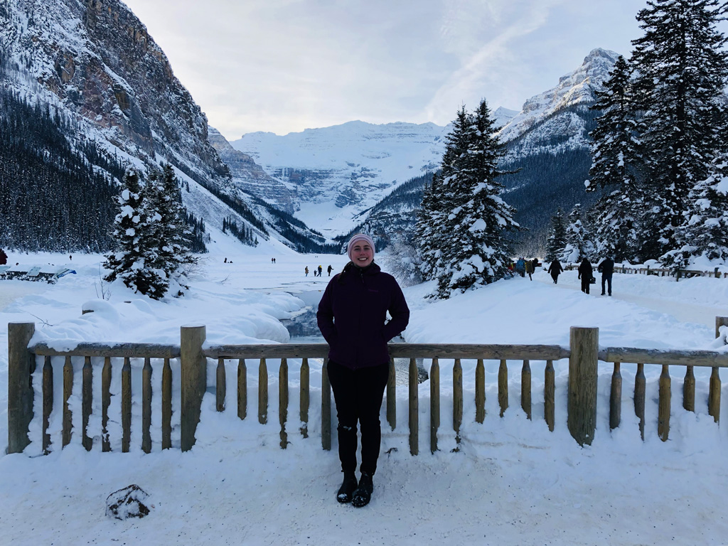 Lake Louise in winter, in Banff National Park, Canada