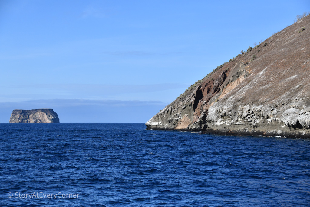 A very rugged coastline and rough waters, makes landing at Daphne Major island treacherous. 