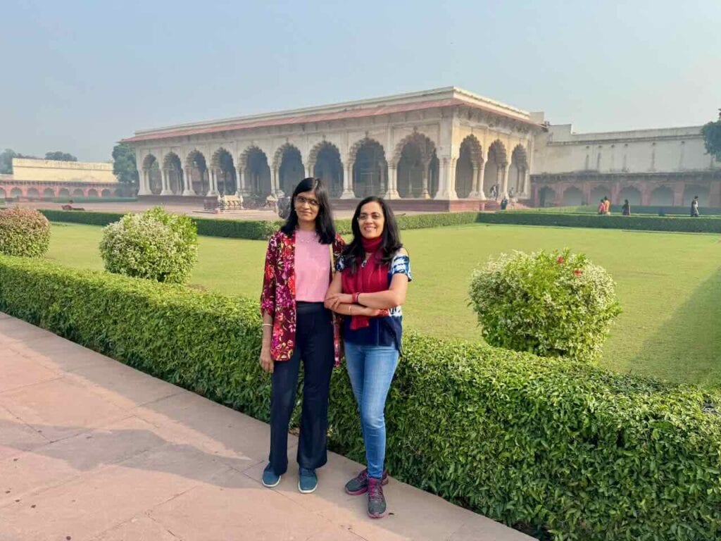 At the Diwan-i-Aam in Agra Fort, India
