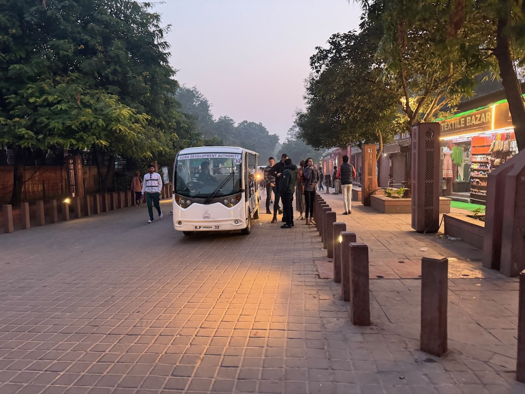 Electric transport to Taj Mahal entrance