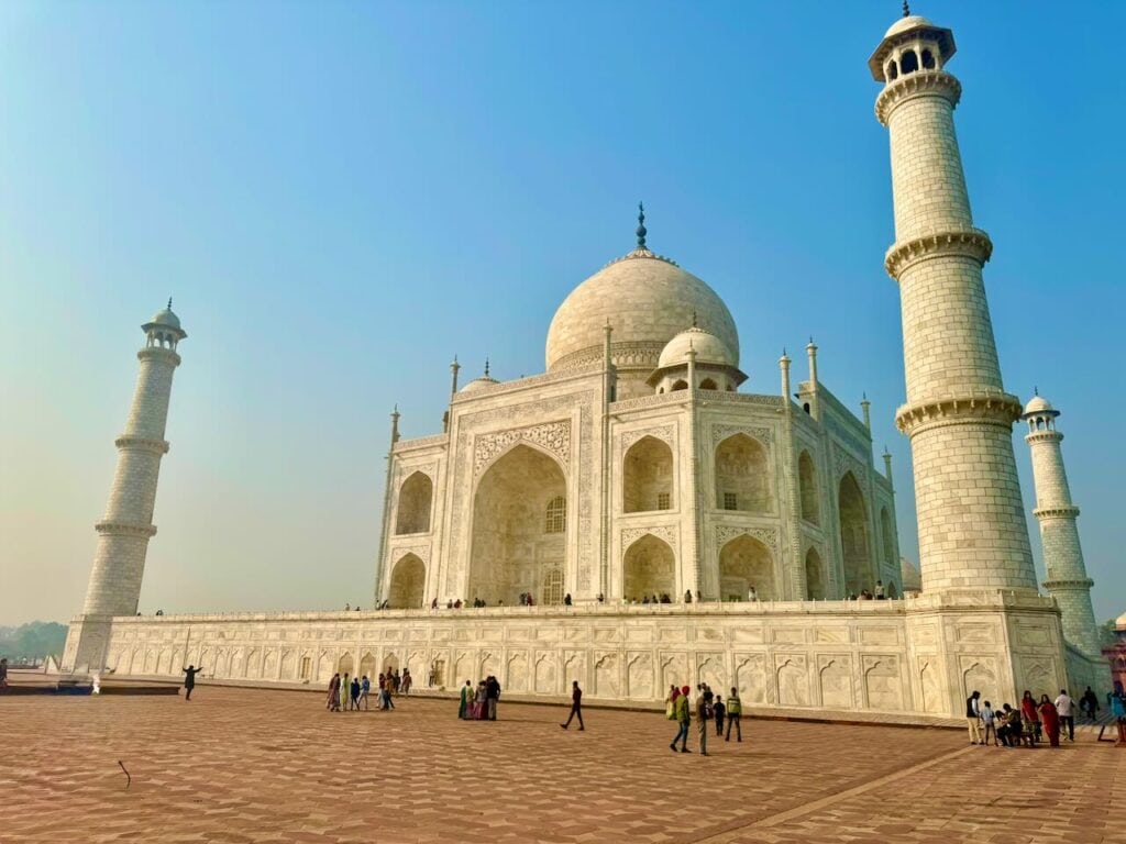 Taj Mahal from the Yamuna river side 