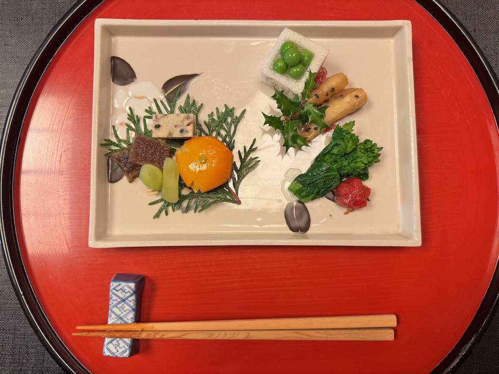 This is one of the meal courses at Diago. Each dish is a plant based indulgence in unique traditional Japanese Buddhist flavors. 