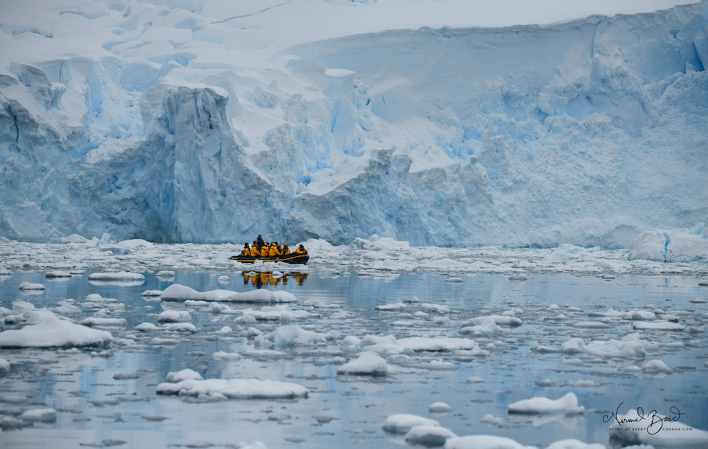 Zodiac cruising in Neko Harbor, Antarctica 