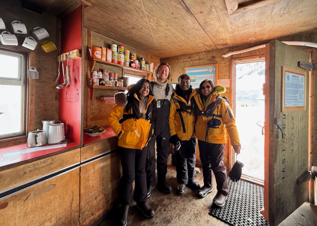 Ross, the historian acting host at a resupply hut at Damoy Point, Antartica 