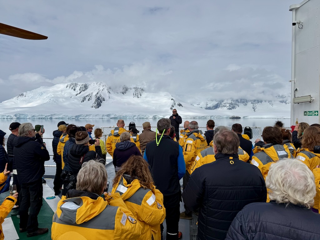 Toast to Antarctica and a fantastic expedition